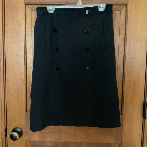 Loft Grey Button Midi skirt - Picture 1 of 5